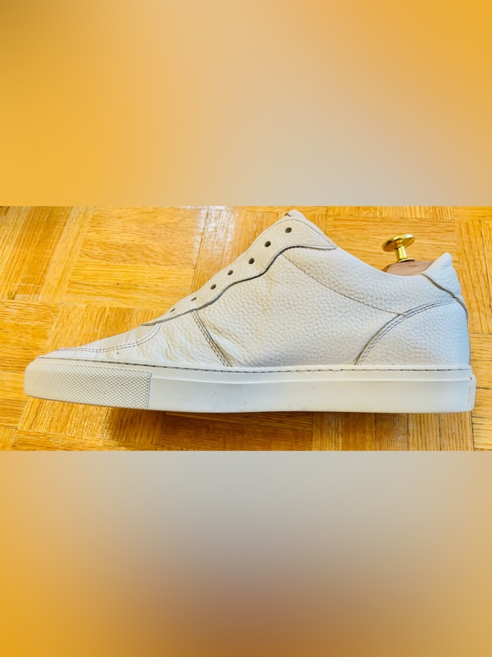 Suitsupply white Italian Calf leather Low-Top Sneakers